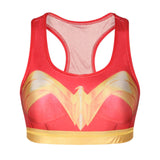 Wonder Woman Crop Top & Shorts Workout Sets